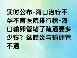 實(shí)時公布-海口治療不孕不育醫(yī)院排行榜-?？谳斅压芏铝耸柰ㄒ嗌馘X？盆腔炎與輸卵管不通